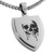 Tioneer Stainless Steel Hades Greek God of Underworld Shield Pendant Necklace