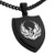 Tioneer Black Stainless Steel Greek Mythology Phoenix Shield Pendant Necklace