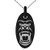 Tioneer Black Stainless Steel Formidable Kong Gorilla Small Oval Charm Pendant Necklace