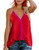 TECREW Women s V Neck Spaghetti Straps Tank Top Colorblock Strappy Sleeveless Blouse Shirts Red TECREW Women s V Neck Spaghetti Straps Tank Top Colorblock Strappy Sleeveless Blouse Shirts Red