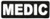 Medic Identification Patch - 11x4 - Reflective Lettering - Black Twill Backing - Hook Backing