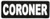 Coroner Identification Patch - 11x4 - Reflective Lettering - Black Twill Backing - Hook Backing