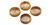 Pacific Merchants Trading Pacific Merchants Acaciaware 6- by 3-Inch Acacia Wood Round Calabash Serving / Salad Bowl, Set of 4,Brown