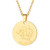 FaithHeart Gold Astrology 12 Constellation Horoscope Necklace  18K Gold Plated Taurus Zodiac Star Sign Coin Pendant Necklace Birthday Graduation Lucky Charms Layered Necklace  Gold