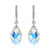 Sterling Silver Aurora Borealis Teardrop Dangle Earrings Made with Swarovski Crytals