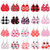minmin 20 Pairs Leather Earrings for Women Girls  Teardrop Heart Leopard Print Dangle Drop Earrings Lightweight Leather Earring Set Party Valentine Day Gift  C-20Pairs teardrop