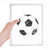 Simple Black Football Pattern Soccer Notebook Loose Leaf Diary Refillable Journal Stationery