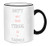 Retrospect Group "TINSEL" Ceramic Mug, White with Black Handle and Rim