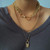 Chargances Gold Chunky Chain Choker Necklace with Lobster Clasp Lock Pendant Necklace for Women and Girls Multi Layer Boho Necklace