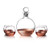 Fitz and Floyd Daphne 5 Piece Decanter Set, Copper