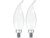 GE Lighting 36988 Frosted Finish Light Bulb Relax HD Dimmable LED Decorative 5.5 (60-Watt Replacement), 500-Lumen Candelabra Base Bent Tip, 2-Pack, Soft White, 2