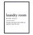 Laundry Room Definition Typography Wall Art  Home Decor - Funny Poster  Print - Unique Room Decorations and Great Gag Gift for Mom  Women - 8x10 Photo Unframed