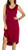 Chvity Women s Solid Sleeveless V Neck Casual Summer Tank Dress Sundress  Wine Red L