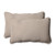 Pillow Perfect Decorative Solid Toss Pillow, Rectangle, Beige