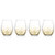 Fitz and Floyd 229700-4ST Luster Stemless Goblets, Gold