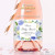8 Customized WATERPROOF Polyester Mini Champagne Bottle Labels  Personalized Baby Blue Cream Floral Mini Wine Bottle Sticker  2x3.5 inch   Baby Bridal Shower Wedding Birthday Party  Fast Free Shipping