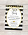 50th Golden Wedding Anniversary Invitation Black White Stripes String of Lights 50th Anniversary Invitation  Black  and  Gold Anniversary Invite