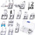 12 Pieces Sewing Machine Presser Foot Set Snap On Sewing Machine Spare Parts Accessories Multifunctional Sewing Foot Presser for Low Shank Sewing Machine  Compatible with Brother Singer Janome Toyota