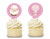 Pink Sheep Cupcake Toppers 12 PCS  Cake Picks  Baby Shower  Birthday Party Decorations Supplies  Hot Air Balloon  Lamb Baby Themed