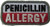 Milspec PENICILLIN Allergy Morale Patch  Full Color  Medical