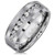 Mens Wedding Bands Stainless Steel Beveled Edge 8mm CZ Anniversary Promise Rings for Him  Size 10