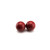 8mm Simulated Shell Pearl Earrings on Plastic Posts  Deep Red