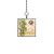 Gotham Decor Abstract Asian Bamboo Fan Light Pull Square Pendant with Chain