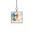 Gotham Decor Abstract Hummingbird Fan Light Pull Square Pendant with Chain