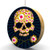 Day of the Dead Flower Skull Hardwood Oak Fan Light Pull