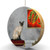 Siamese Cat Zen Hardwood Oak Fan Light Pull