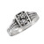 Oxidized Flower Daisy Vintage Beaded Ring .925 Sterling Silver Band Size 5