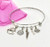 Meteorologist Charm Bracelet Weather Lightning Snow  Cloud Braided Stainless Steel Expandable Bangle