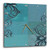3dRose dpp_55088_1 Elegant Vines on Aqua Green-Wall Clock, 10 by 10-Inch