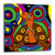 3dRose DPP_195265_1 Colorful Turtle Art Abstract Wall Clock, 10 by 10"