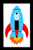 Single Toggle  1-toggle  Light Switch Plate Cover - Transportation II by PP - Rocket Space Ship