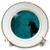 3dRose cp_164692_1 Beautiful Horse Aqua Grunge Sky Porcelain Plate, 8"