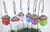 Miniature Fairy Garden Lights. Set of 6 Acorn Cap Lanterns. Dollhouse  Terrarium Décor.
