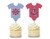 Nautical Baby Shower Cupcake Toppers 12 pcs - Onesie Cake Picks  Baby Shower  Birthday Party Decorations Supplies  Sailor Themed