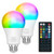 RGB LED Light Bulb with Remote  Color Changing Light Bulb  900LM Dimmable 9W E26 Screw Base RGBW  Mood Light Flood Light Bulb - 20 Color 6 Modes - Remote Control Included  2 Pack