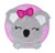 Koala Bear in circle Embroidered Patch your choice of sew on or iron on patch