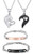 4Pcs Couple Necklace Bracelet Set I Love Necklace Love Heart Crown Necklace BFF Bracelet Couple Gift for Her  Style D?Black I love You 4Pcs Couple Necklace Bracelet Set I Love Necklace Love Heart Crown Necklace BFF Bracelet Couple Gift for Her  Style D?Black I love You