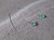 Natural Aquamarine Fluorite Wire Wrapped Octahedron Stainless Steel Threader Earrings