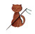 Needle minder Cat Cross stitch Pattern holder Kitten magnetic keeper