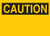 Brady 76006 Premium Fiberglass Blank Sign - Preprinted Headers, 14" X 20", Legend "Caution"