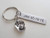 Custom Engraved Stainless Steel Keychain with Baseball Mitt Charm  Couples Anniversary Gift