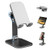 Cell Phone Stand  Maxjoy Phone Holder for Desk  Adjustable Desktop Cell Phone Holder Dock Cradle Compatible with iPhone  iPad  Mobile Phone  All Android Smartphone  Switch  Kindle  Tablet  Black