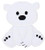 Polar Bear Patch your choice of sew on or iron on patch