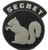 Milspec Secret Squirrel Morale Patch - PVC  Black  SWAT