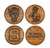 LazerEdge NCAA Wooden Coasters  Set of 4   NC State Wolfpack