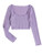 Milumia Women s Scoop Neck Lettuce Trim Textured Knit Crop Top Solid Casual Tee Multicolored Small